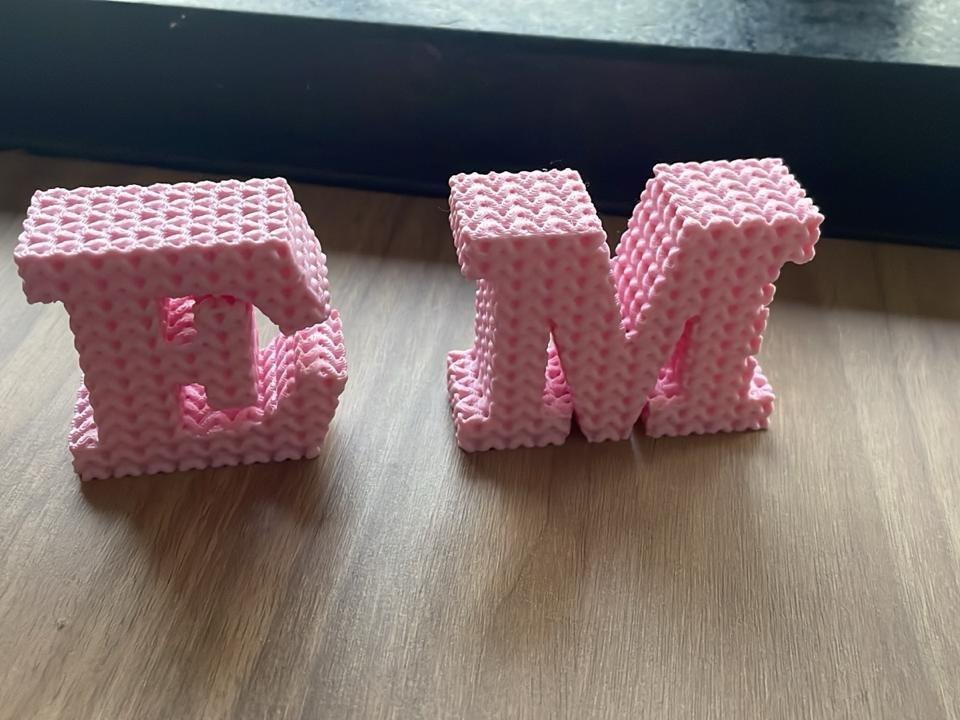 Letras decorativas personalizadas com nome, impressas em 3D