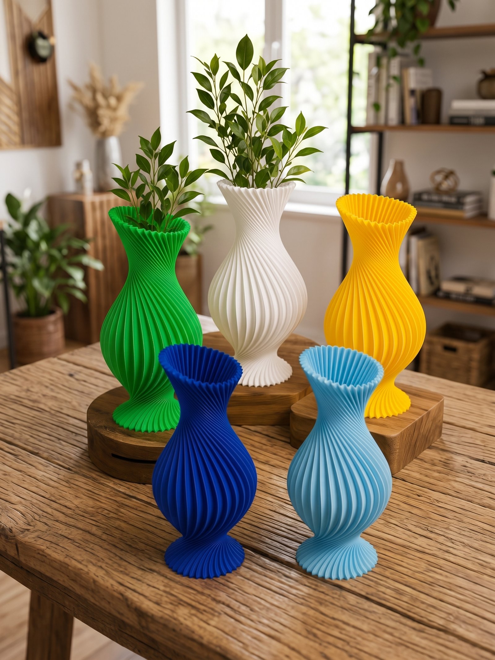 Vaso Decorativo Torcido Espiral