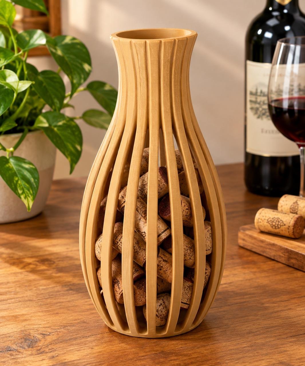 Vaso Porta Rolhas Decorativo - Colecionador de Memórias