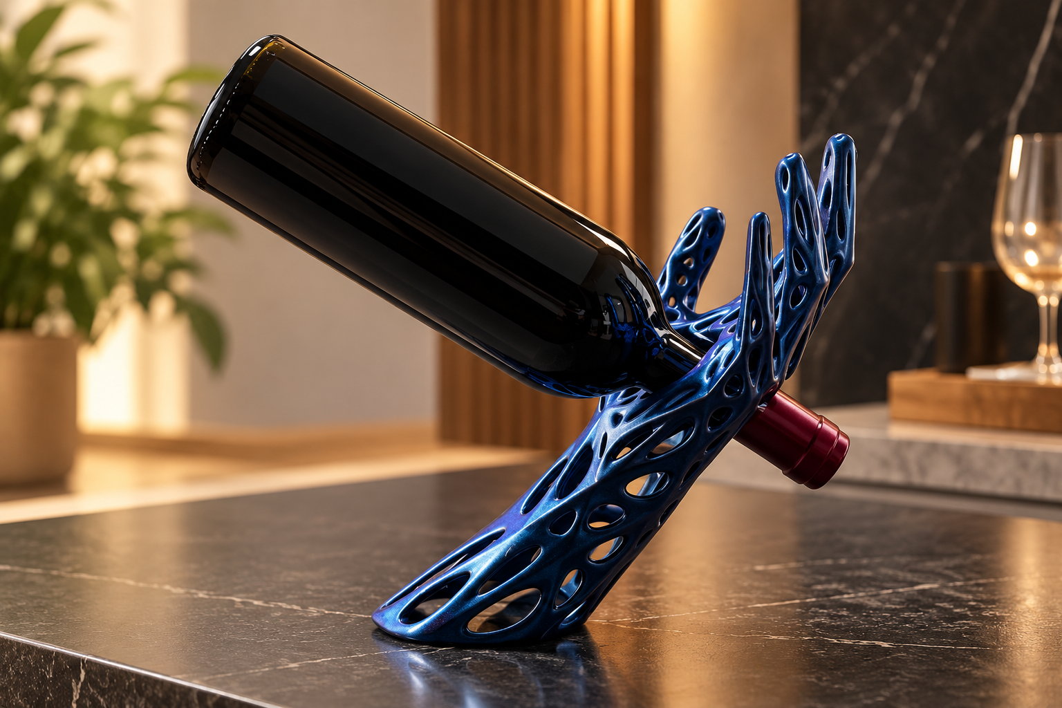 Porta Vinho Mão Equilíbrio e Design