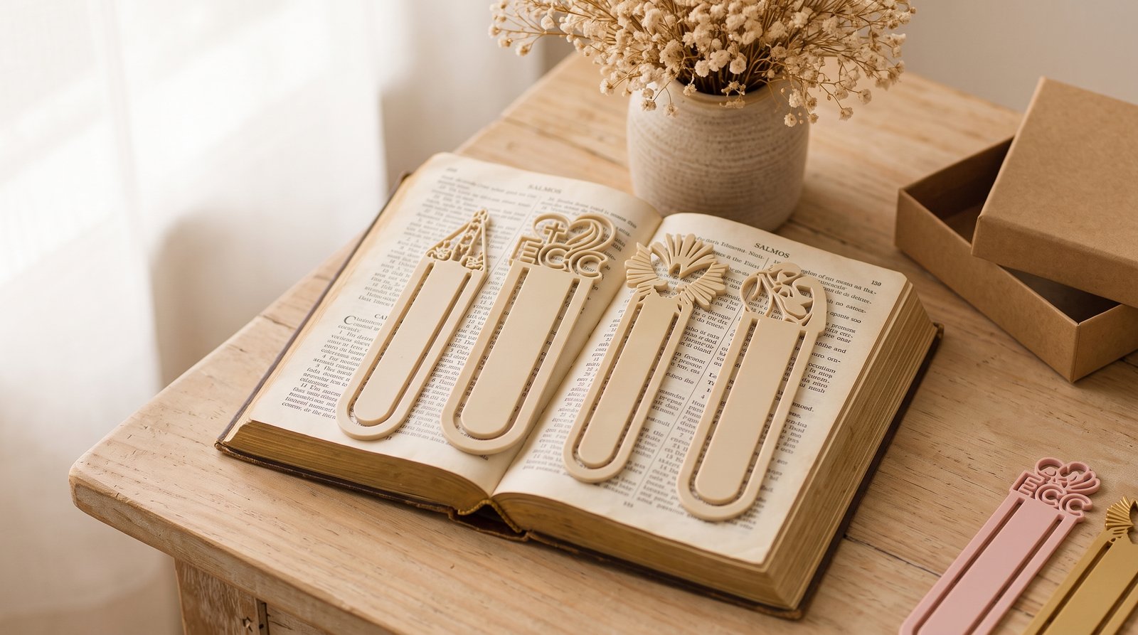 Marcador de Página Religioso - Kit com 4 Unidades
